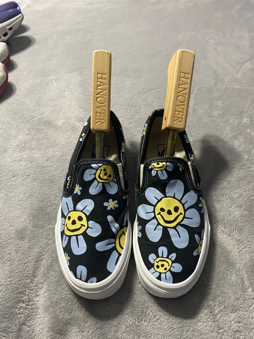 Vans Men's Classic Slip On, Trippy Grin Floral Black, 7.5 Women/6 Men